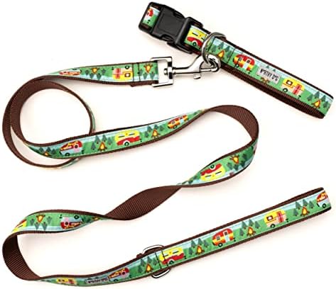 THE WORTHY DOG Summer, Adjustable Dog Collar, for Small Dogs, Happy Camper