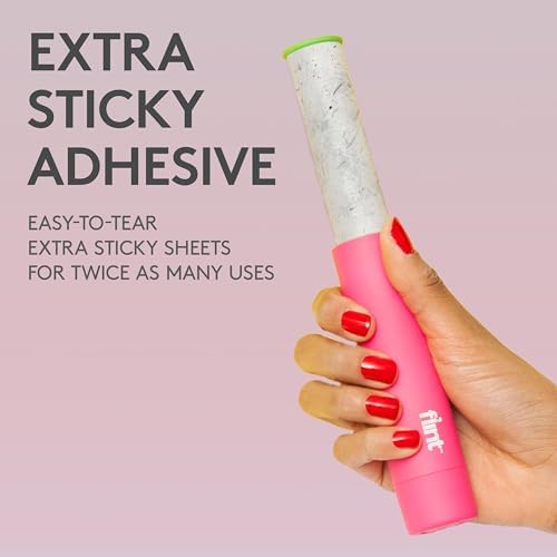 Flint Original Lint Roller Refill, Extra Sticky, Compatible with Flint Retractable Lint Roller, Lint Rollers for Pet Hair Extra Sticky Refill - Pack of 2