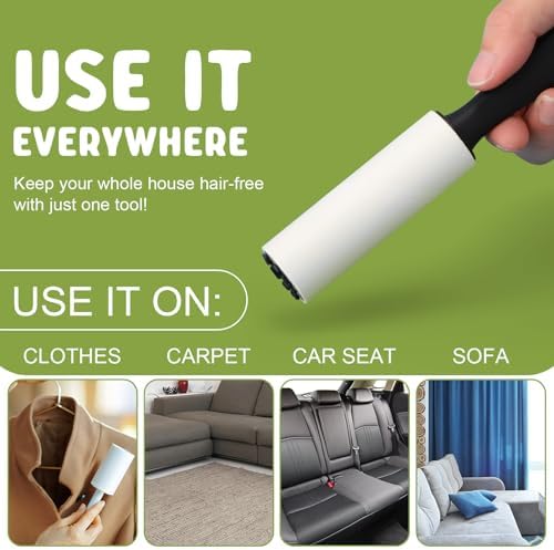 Hushee 24 Pcs Mini Lint Roller for Travel, Portable Pet Hair Remover
