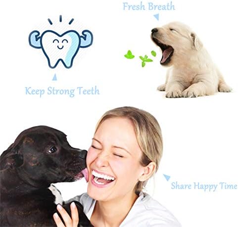 Orgrimmar 4 Pcs 3-Sided Pet Toothbrush Dog Cat Mouth Dental Teeth Care