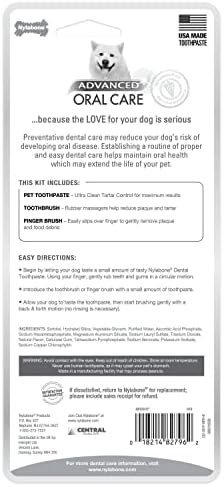 Nylabone Advanced Oral Care Dog Dental Kit Original Flavor 2.5 oz.