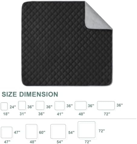 Eterish Washable Pee Pads for Dogs Extra Large 36'' x 48'' 2 Pack
