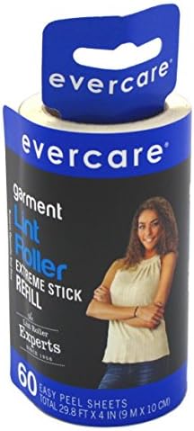 Evercare Lint Roller Refill Picks Up Lint, Dust, Dandruff 60 Layers (2 Pack)