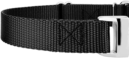 Country Brook Petz - Martingale Dog Collar - Heavy Duty Nylon Adjustable Martingale Dog Collar with Metal Buckle for Small Medium Large Breeds - 30+ Color Options (5/8 Inch, Extra Small, Black)