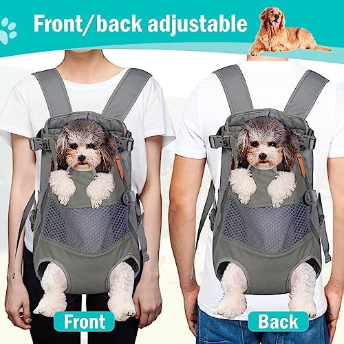 Dog Carrier Backpack - Legs Out Front - Facing Pet Carrier Backpack for Small Medium Large Dogs, Airline Approved Handsa - Canvas Mesh Free Cat Travel Bag