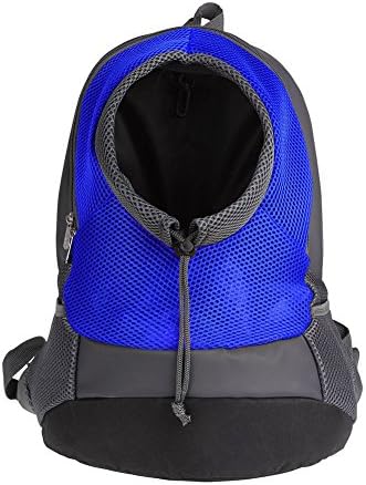 ELEOPTION Portable Outdoor Travel Pet Backpack Carrier Double Shoulder Pet Backpack Carrier for for Carrying Cat and Dog Pet Puppy (Small, Blue)