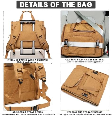 Pet Carrier Backpack, Expandable & Collapsible, Breathable Mesh Design, Portable Travel Bag for Large/Medium/Small Dogs, Cats & Puppies
