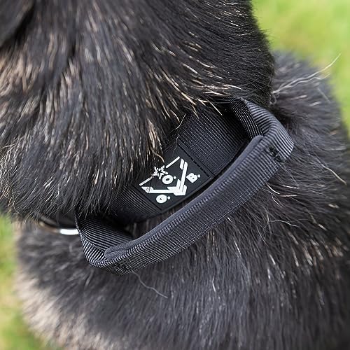 Operation Good Boy Tactical Dog Collar – Durable Military-Grade Nylon with Quick Release Buckle & Training Handle – Adjustable for Medium and Large Dogs (Black)