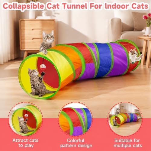 AILUKI 33PCS Cat Toys Variety Pack for Indoor Cats, Kitten Toys Cat Tunnel