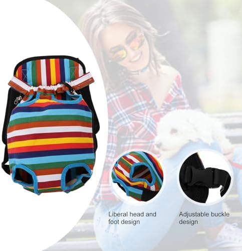 Luxshiny Pet Carrier Backpack Front Chest Mesh Puppy Dog Carrier Breathable Travel Bag for Small Cats and Dogs Outdoor Hiking Camping