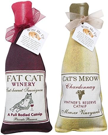 Alice's Cottage Wine Me Up Fun Catnip Toys - Wine Bottle Shaped