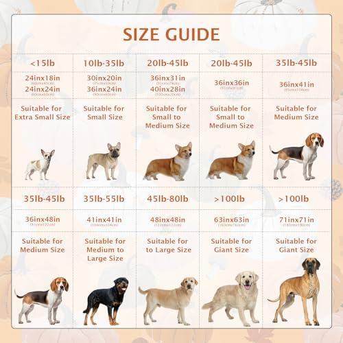 IEUUMLER Washable Pee Pads for Dogs, 2 Pack Pumpkin Pattern Reusable Waterproof Puppy Potty Pads, Non-Slip Absorbent Pet Training Pads for Playpen Crate Bed EU016 Orange Pumpkin, 48x36