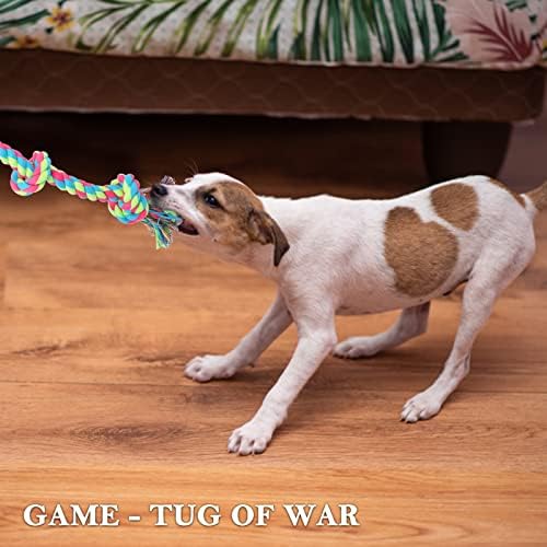 Aitmexcn Large Dog Rope Toys, 37 Inch 5 Knots for Aggressive Chewers