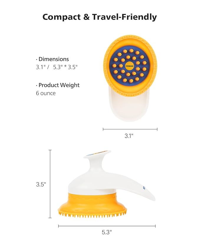 PETHROOM Silicone Cat Brush for Shedding – Gentle Grooming & Relaxing Massage, Light Deshedding Tool, Removes Loose Fur & Dander, Safe for Sensitive Skin, Cats, Dogs & Rabbits