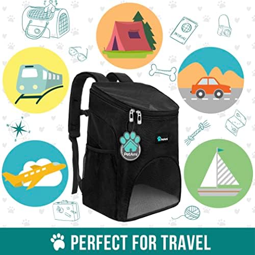 PetAmi Cat Backpack Carrier for Small Dogs and Large Cats, Airline Approved