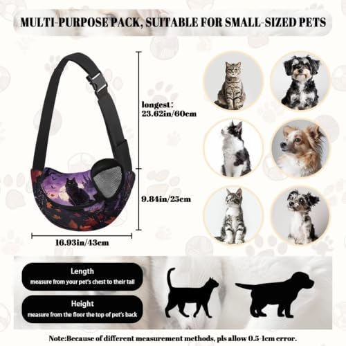 COEQINE Summerween Dog Sling Pet Carrier Bag for Small Dogs Cats
