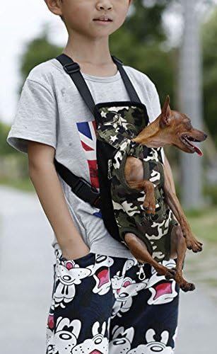 Front Cat Dog Backpack Travel Bag Sling Carrier Portable Outdoor Lightweight and Soft Comfortable Puppy Kitty Rabbit Double-Sided Pouch Shoulder Carry Tote Handbag Green M