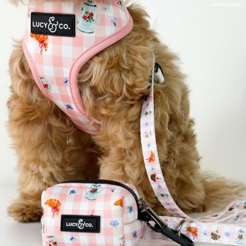 Lucy & Co. Sipping Slowly Dog Poop Bag Holder and Dispenser, Clips to Leash, Water-Repellent Neoprene, Includes Refill Roll
