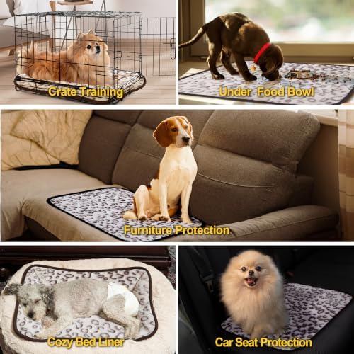 Qeils Reusable Puppy Pads, Washable Pee Pads, Leakproof 18"x 24" 2 Pack
