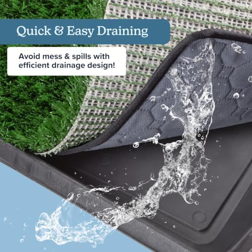 PETMAKER Artificial Grass Pee Pads for Dogs, 3 Pack, 44” x 26.5”