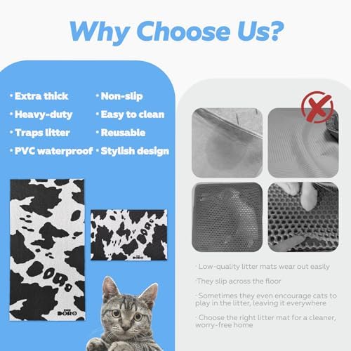 Doro Cat Litter Mat 23x15 Inch Waterproof Litter Trapping Mat