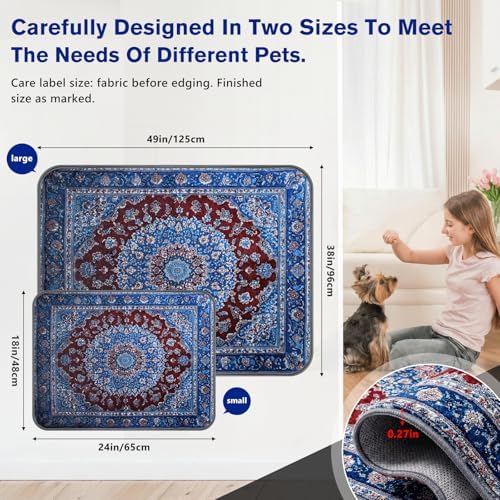Washable Reusable Dog Pee Pads for Cats 2 Pack Waterproof Non-Slip