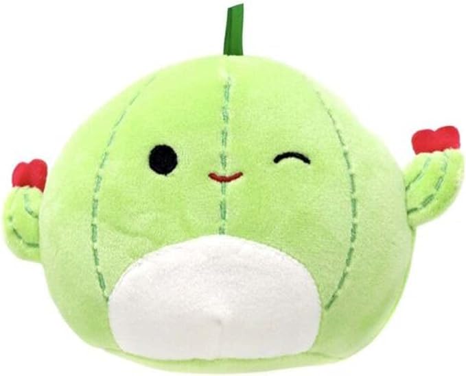 Squishmallow Official Kellytoy Magical Fantasy Squad Squishy Soft Animals Choose Dragons Bigfoots Unicorns and More (Green/Red, Marcellus Cactus, 4.5 Inch)