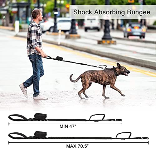 Tactical Dog Collar and Leash Set with Handle for Large Dogs