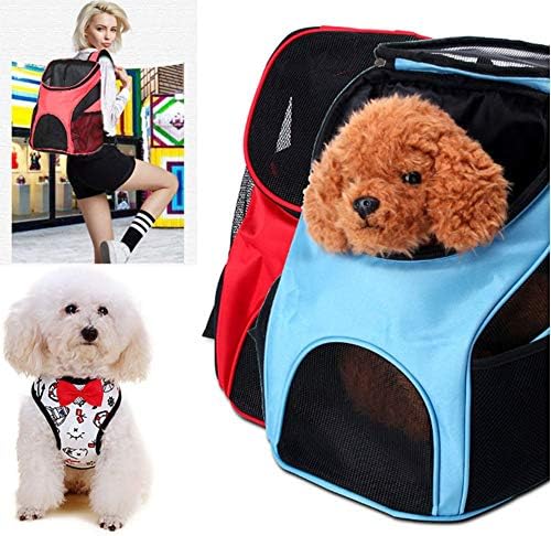 ESUPPORT Dog Carrier Backpack, Pets Bag Carrier Pet Outdoor Backpack Holds Dogs up to 3 kg, Dog Travel Bag with Mesh Window for Walking Hiking Bike Camping Outdoor and Motorcycle