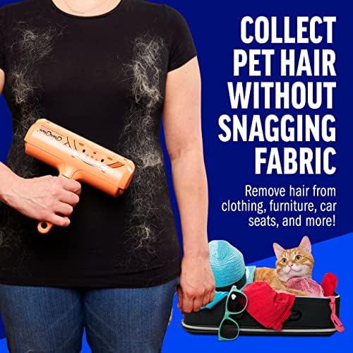 ChomChom Roller Pet Hair Remover – Original Size Reusable Lint Roller for Cat & Dog Hair on Furniture, Couch, Carpet, Car, Rugs & Bedding – Portable, Eco-Friendly (Cat)