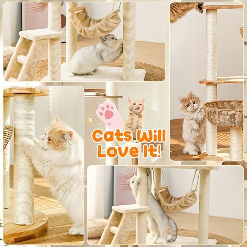 328FT 1/4 Inch Cat Scratching Sisal Rope for Cat Trees & Posts