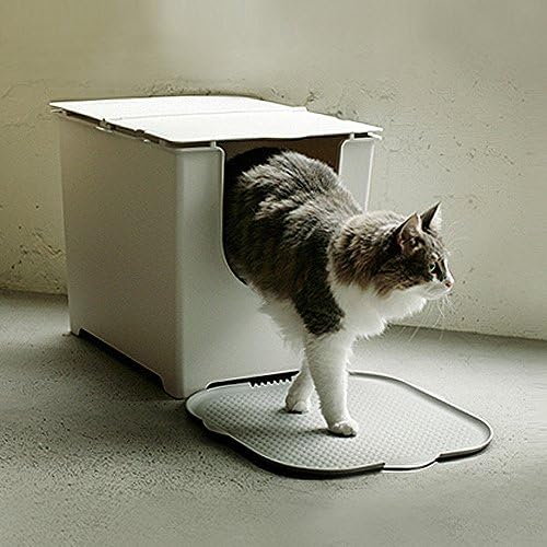Modkat Katch Cat Litter Mat, Traps Litter, Non-Slip, Waterproof, Grey