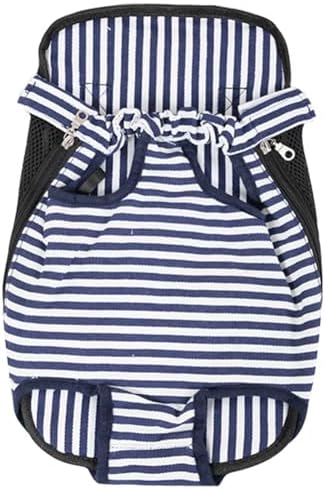 Front Cat Dog Backpack Travel Bag Sling Carrier Portable Outdoor Lightweight and Soft Comfortable Puppy Kitty Rabbit Double-Sided Pouch Shoulder Carry Tote Handbag C-Stripes-3 M