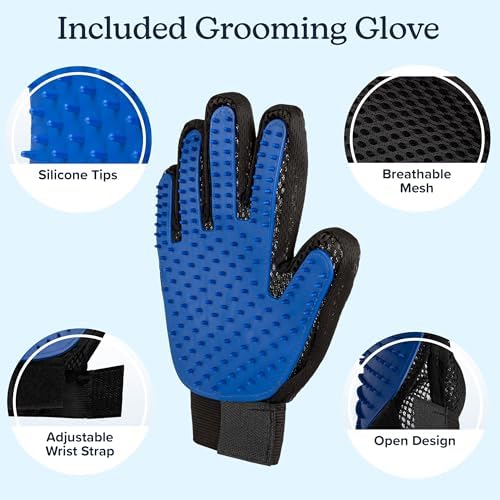 Washable Pee Pads for Dogs - 2-Pack 36” x 41” Reusable Puppy Pads for Dog Potty Training, Whelping, or Crate - Grooming Glove Included - Ultra-Absorbent and Leak-Resistant Dog Pads by PETMAKER (Black)