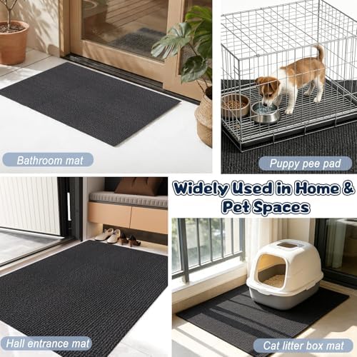Wibeelee Large Cat Litter Box Mat Waterproof Non-Slip Litters Trapping Mat 30" X 45" Durable Cat Rug for Floor Protection, Soft on Kitty Paws and Easy to Clean
