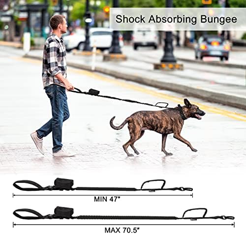 Tactical Dog Collar and Leash Set with Handle for Large Dogs