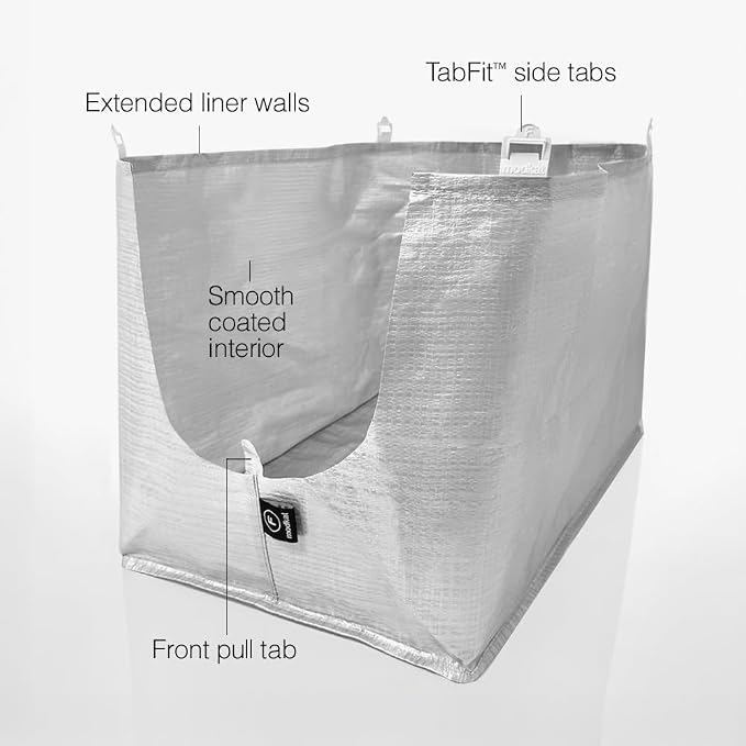 Modkat Cat Litter Box Liners (3-Pack) - Liner Type F -Durable, Tear & Leak Resistant, Secure Fit, Easy to Clean, Unscented
