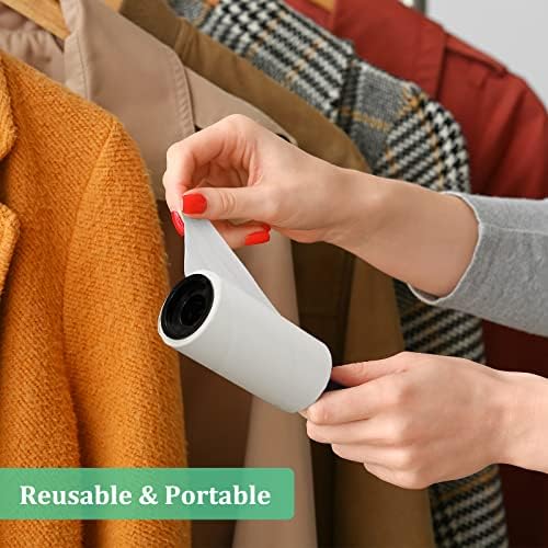 1350 Sheets Lint Rollers for Pet Hair Extra Sticky Remover for Pet Hair, Couch, Clothing, Furniture, Carpet and More, 5 Handles 15 Rolls of Lint Roller Refill, 90 Sheets Per Roller