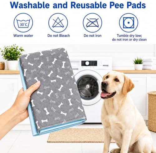 Puppy Pads with Pheromones,Washable Puppy Pee Pads for Dogs,Reusable Puppy Pads Washable for Dogs & Cats,Washable,Durable Leak-Proof & Anti-Slip Pet Training Pads for Home & Trave