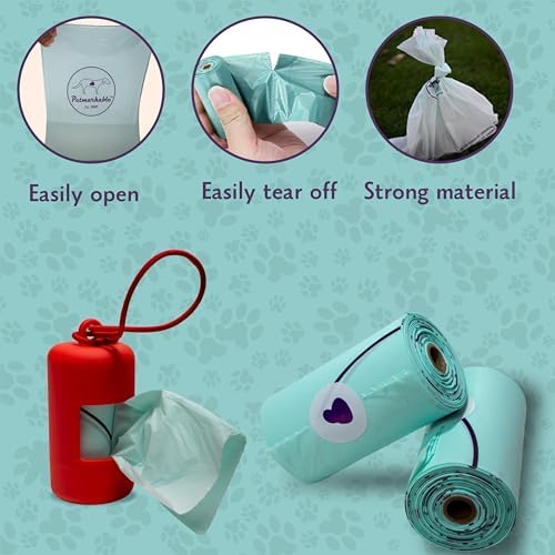 Durable Dog Poop Bags Rolls Eco Friendly, Leakproof, Odor-Free, Vegetable-Based Doggy Poop Bags, Giving Back to Charity (135 Bags / 9 Rolls)