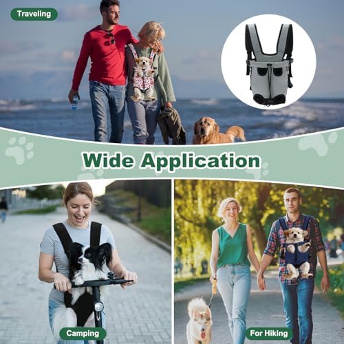 Front Pet Carrier Backpack for Small Dogs and Cats Up to 5.5 lbs, Adjustable Breathable Dog Carrying Backpack, Small, (Grey, 1 Pcs) Intended for Hiking/Camping/Traveling