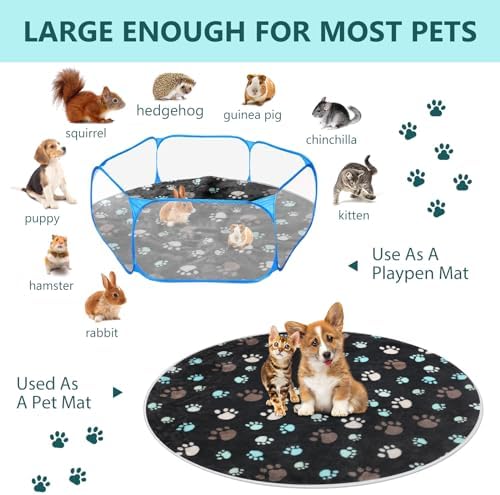 4 Pack Washable Whelping Pad Whelping Supplies Absorbent Reusable Puppy Training Pads Reusable Dog Mat for Floor Non Slip Washable Pee Mat for Dogs(Dark Gray,32 Inch)