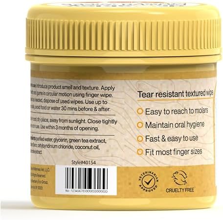Dr. Oakley Dog Dental Wipes Finger Dental Care - Chicken Flavor