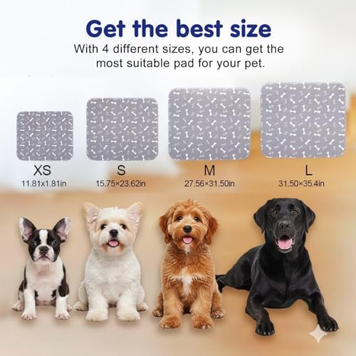 Pee Pads with Pheromones, Elite Pads for Cats, Washable Pee Pads for Dogs, Leak-Proof & Anti-Slip Pet Training Pad for Home & Travel(Brown-B, S: 11.8" × 11.8")