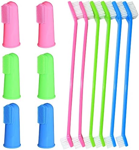 Dog Toothbrush Cat & Dog Toothbrush Soft Bristle Pet Toothbrush Combo Pack for The Dental Care of Your Small to Large Dogs, Cats, Most Pets