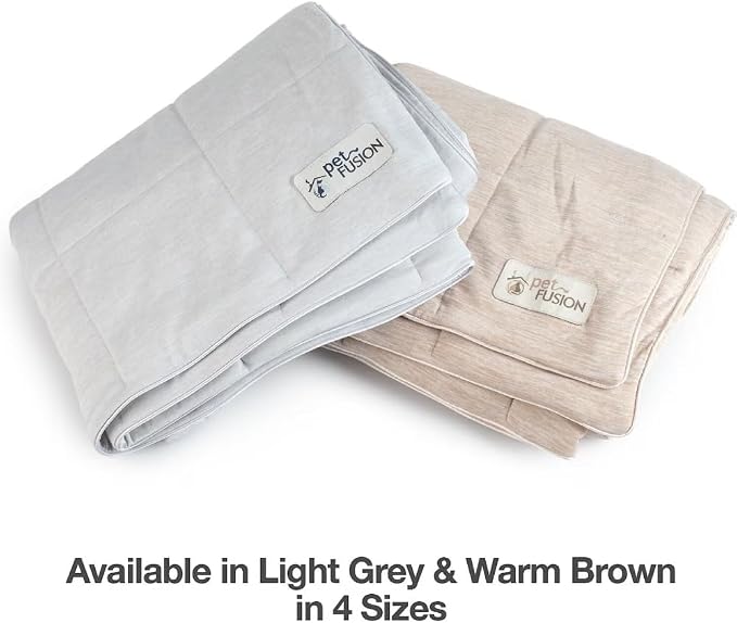 PetFusion Premium Cat and Dog Cooling Blanket, Lightweight Pet Blanket | Machine Washable | Multiple Sizes: for Pets Small to Extra-Large | Multiple Colors: Grey and Brown