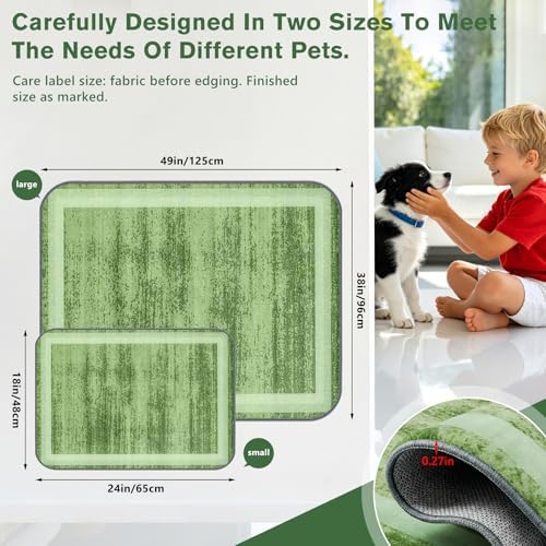 Washable Reusable Dog Pee Pads for Cats 2 Pack Waterproof Non-Slip