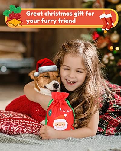 Pweituoet Christmas Dog Toys, 6 Pack Dog Rope Toys and Plush Dog Toys/Dog Gifts for Puppy Small Medium Large Dogs