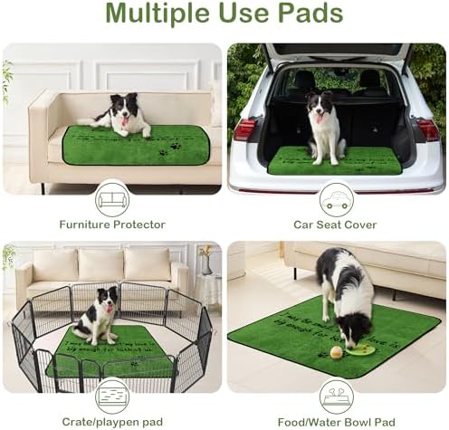 Qeils Reusable Dog Pee Pads, Washable Puppy Pads, Leak-Proof 36"x36" 2 Pack