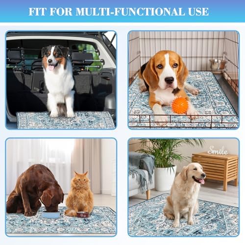 Thicken Washable Pee Pads for Dogs, 54"x72" Waterproof Reusable Dog Pads.